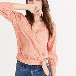 NWOT Madewell cotton wrap top size medium